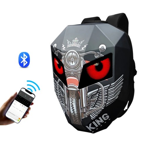New LED Eye Motorcycle Bag Waterproof Smart Screen Display Backpack Bluetooth Motorcycle Backpack Riding Bag